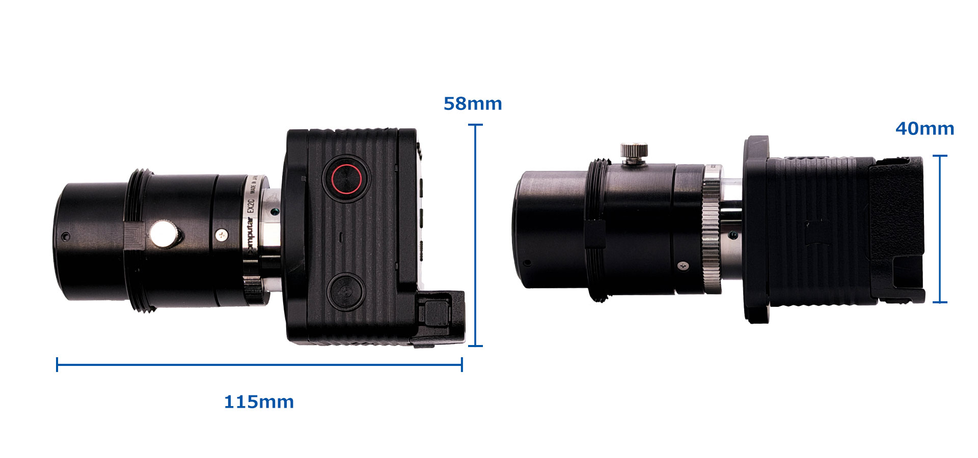 CCD+Cマウント パーツ名・サイズ
